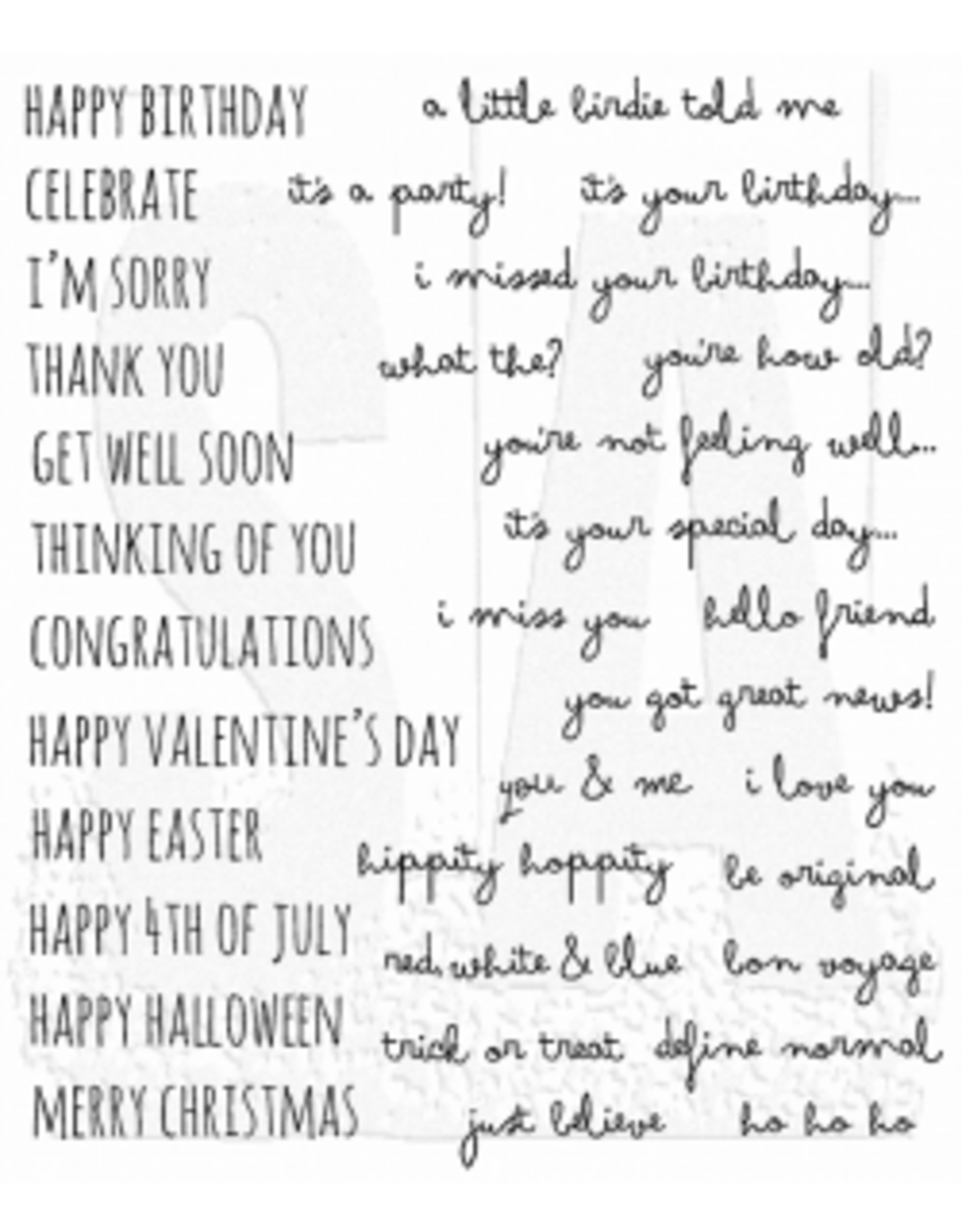 STAMPERS ANONYMOUS STAMPERS ANONYMOUS TIM HOLTZ CRAZY TALK CLING STAMP SET