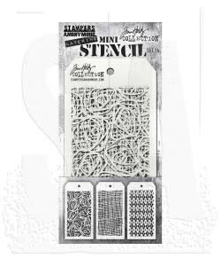 STAMPERS ANONYMOUS STAMPERS ANONYMOUS TIM HOLTZ MINI LAYERING STENCIL SET 14 3/PK