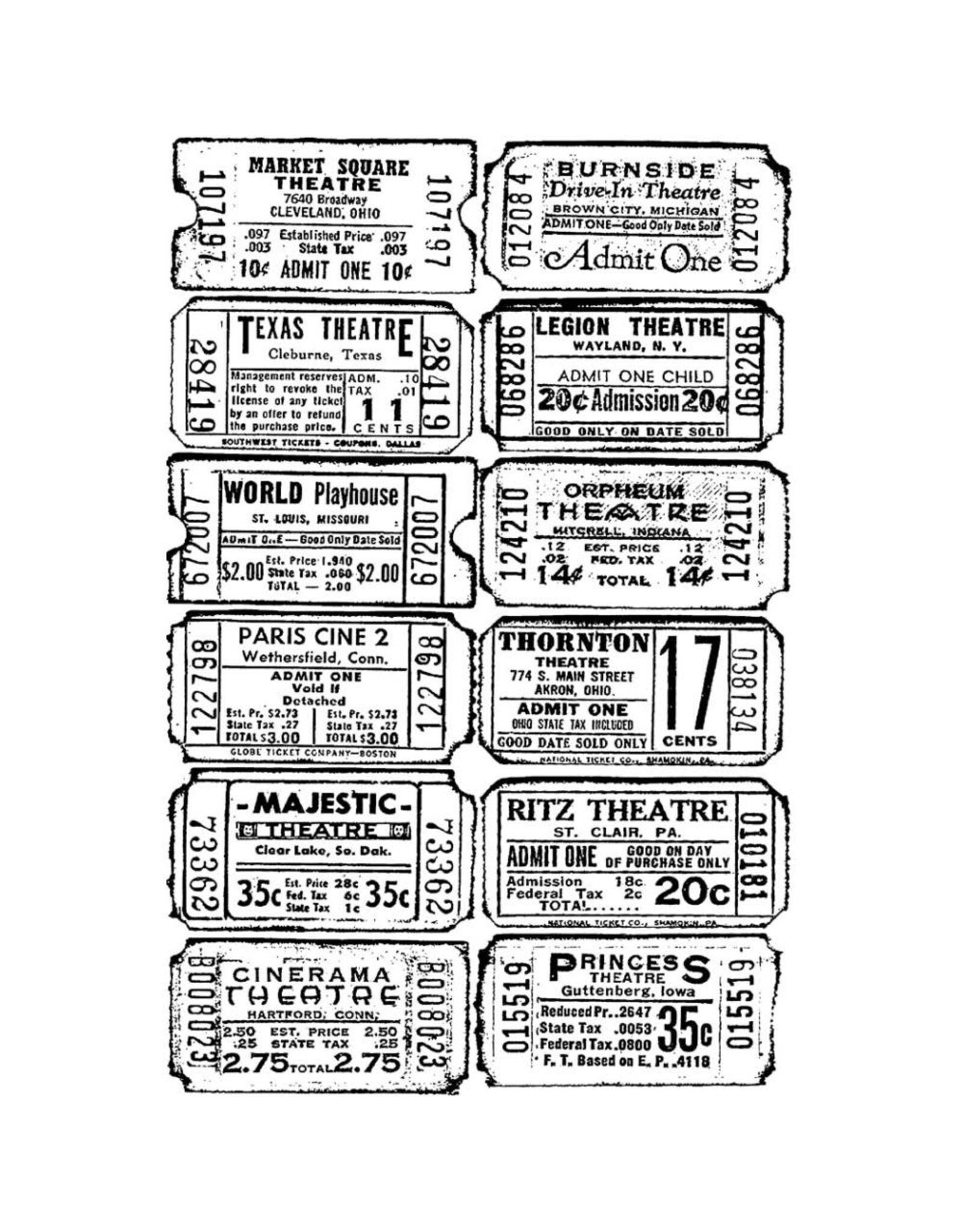STAMPERS ANONYMOUS STAMPERS ANONYMOUS TIM HOLTZ TICKET CLING STAMP