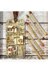 STAMPERS ANONYMOUS STAMPERS ANONYMOUS TIM HOLTZ TINY TOADSTOOLS MIXED MEDIA CLEAR STAMP SET & STENCIL