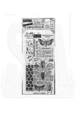 STAMPERS ANONYMOUS STAMPERS ANONYMOUS TIM HOLTZ ENTOMOLOGY MIXED MEDIA CLEAR STAMP SET & STENCIL