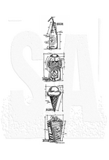 STAMPERS ANONYMOUS STAMPERS ANONYMOUS TIM HOLTZ TREATS BLUEPRINTS STRIP 3x10 CLING STAMP SET