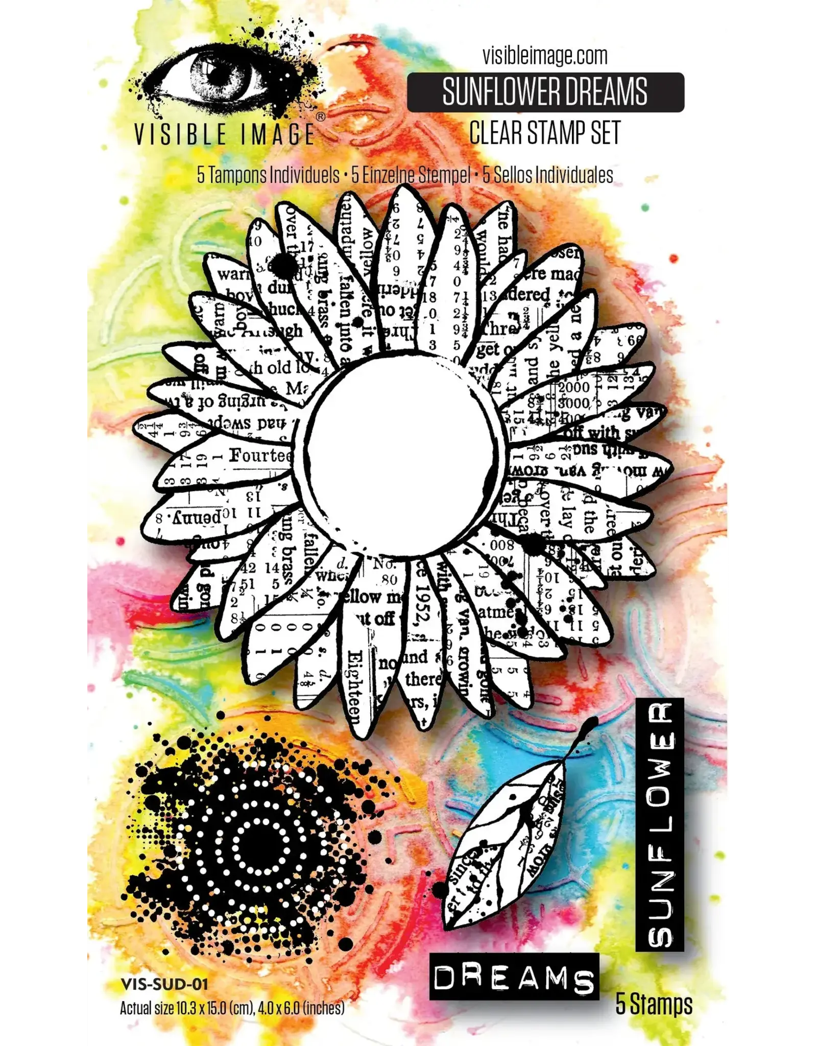 VISIBLE IMAGE VISIBLE IMAGE SUNFLOWER DREAMS CLEAR STAMP SET