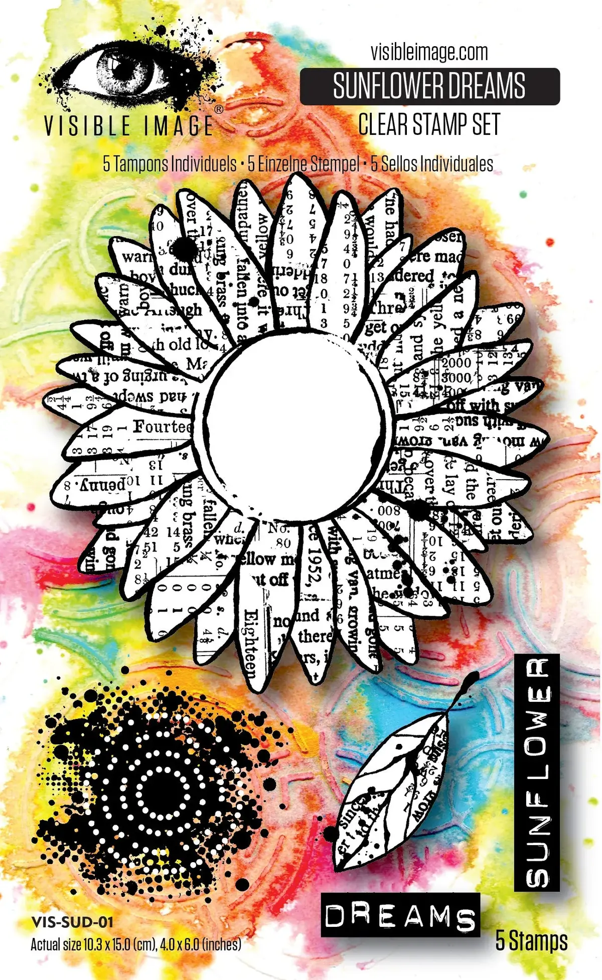 VISIBLE IMAGE VISIBLE IMAGE SUNFLOWER DREAMS CLEAR STAMP SET