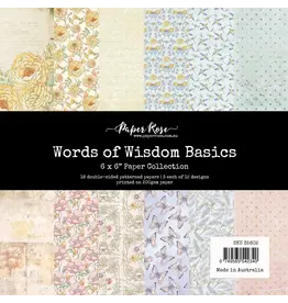 PAPER ROSE PAPER ROSE WORDS OF WISDOM BASICS 6x6 PAPER COLLECTION