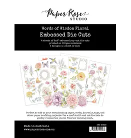 PAPER ROSE PAPER ROSE WORDS OF WISDOM FLORAL EMBOSSED DIE CUTS