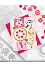 WAFFLE FLOWER WAFFLE FLOWER POSTAGE COLLAGE PIPED LETTERS CLEAR STAMP SET