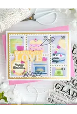 WAFFLE FLOWER WAFFLE FLOWER POSTAGE COLLAGE BAKING FUN STENCIL SET