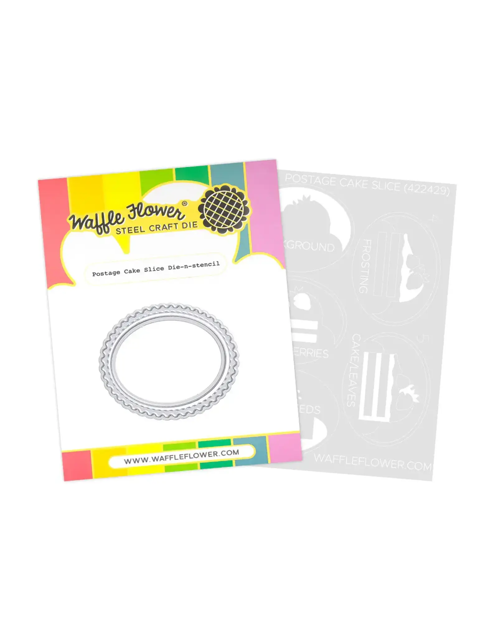 WAFFLE FLOWER WAFFLE FLOWER POSTAGE CAKE SLICE DIE-N-STENCIL