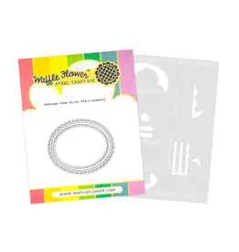 WAFFLE FLOWER WAFFLE FLOWER POSTAGE CAKE SLICE DIE-N-STENCIL