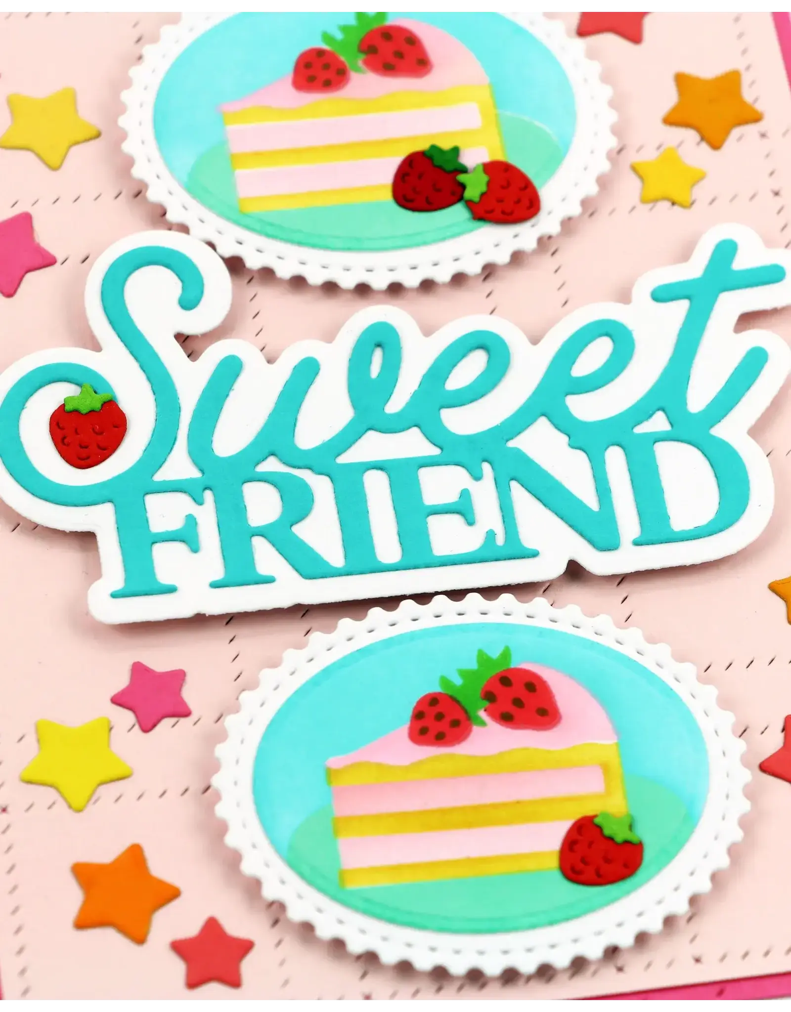 WAFFLE FLOWER WAFFLE FLOWER POSTAGE CAKE SLICE DIE-N-STENCIL