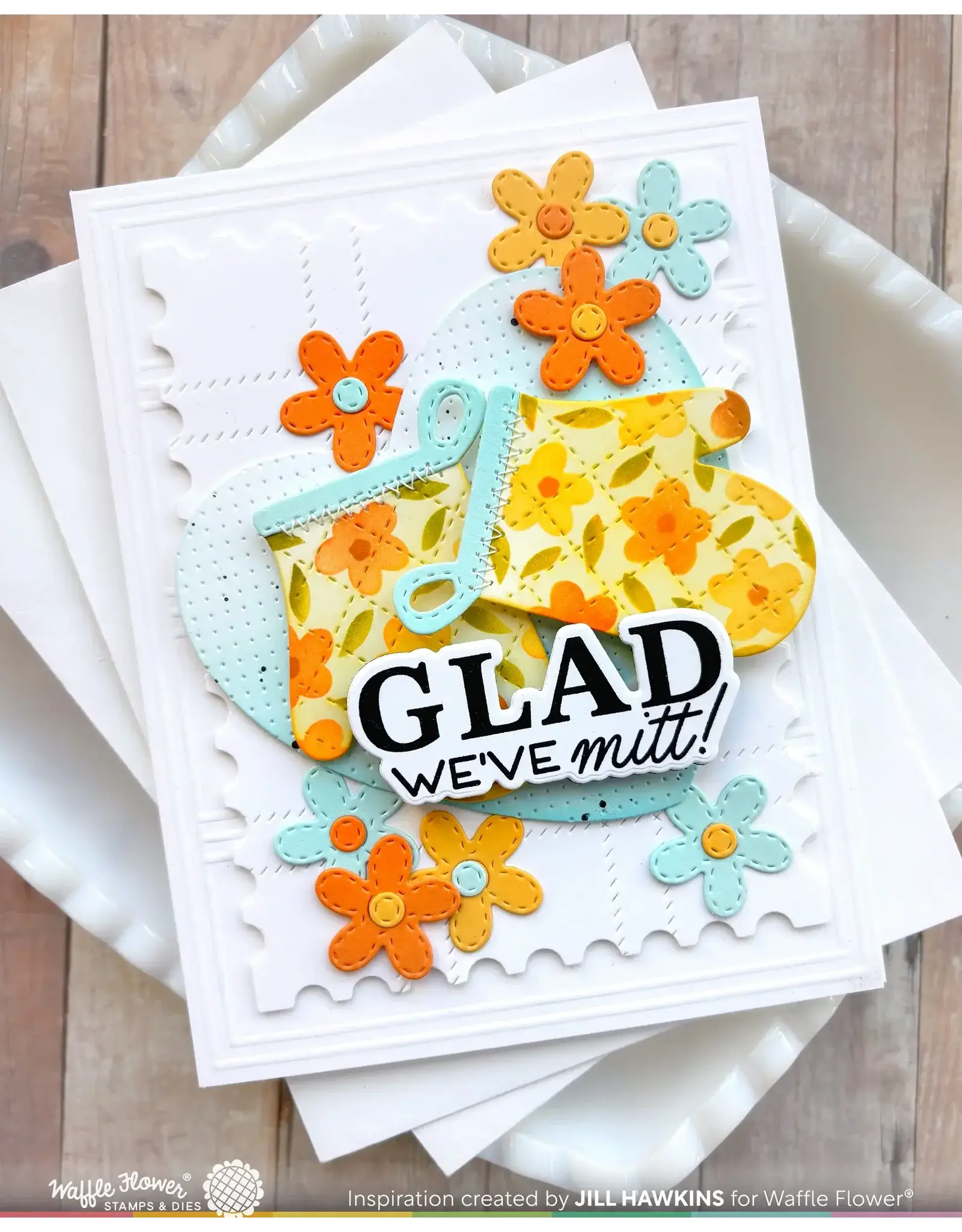 WAFFLE FLOWER WAFFLE FLOWER NESTING POSTAGE LAYERS DIE SET