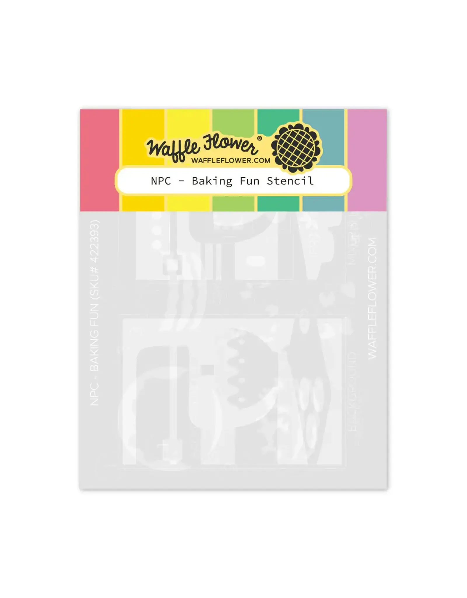 WAFFLE FLOWER WAFFLE FLOWER NESTING POSTAGE COLLAGE BAKING FUN STENCIL SET