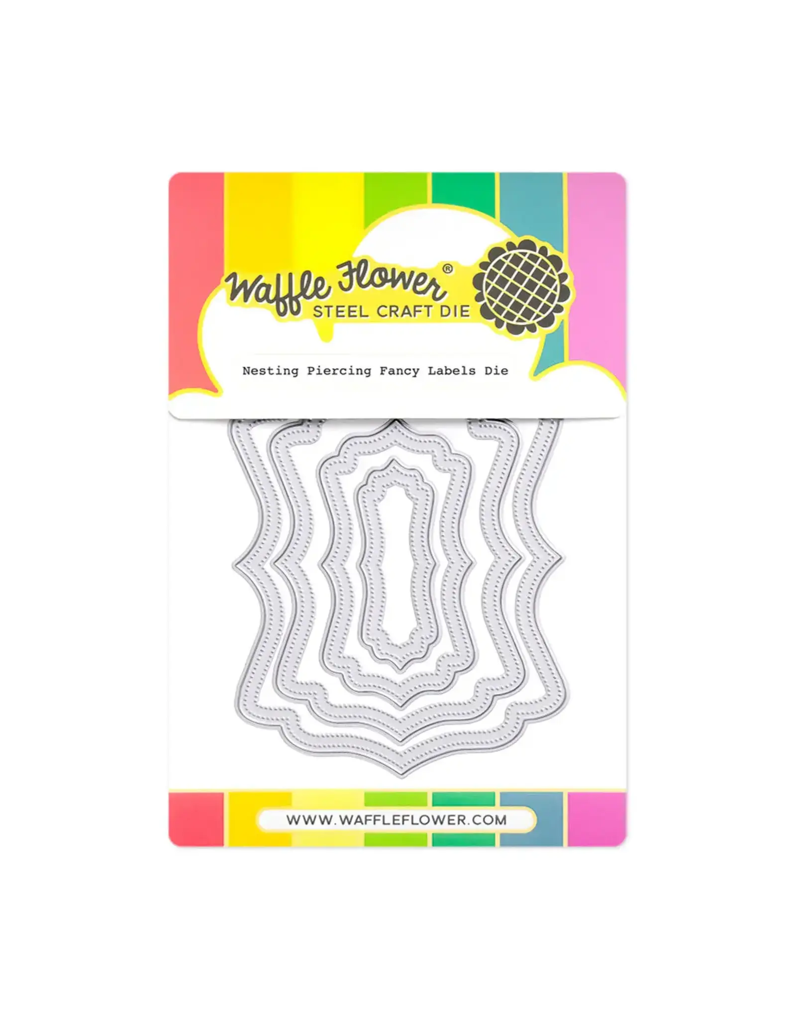 WAFFLE FLOWER WAFFLE FLOWER NESTING PIERCING FANCY LABELS DIE SET