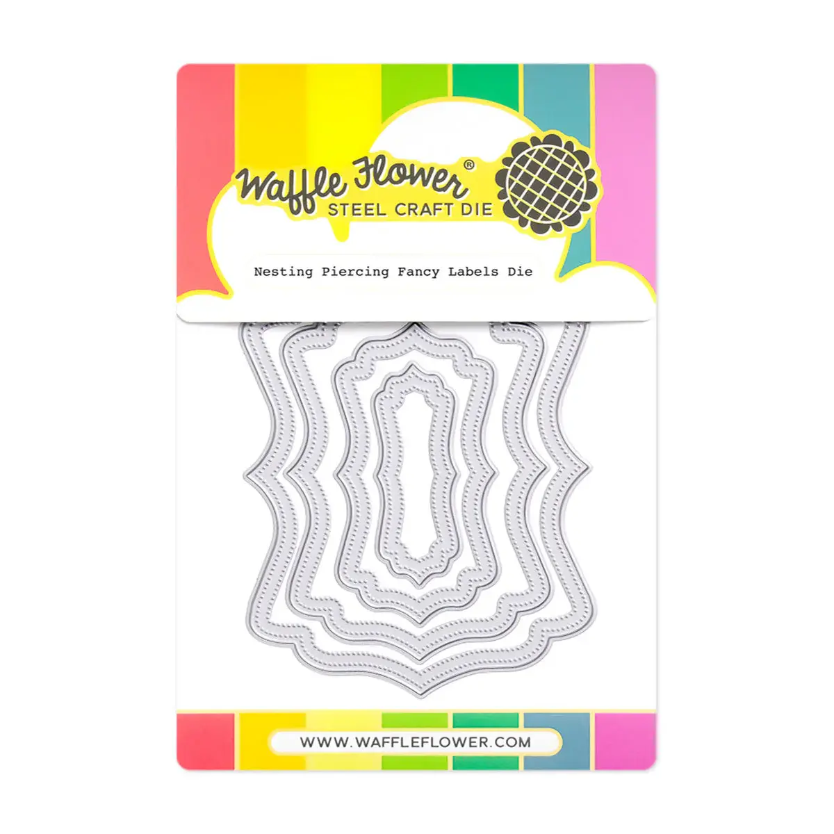 WAFFLE FLOWER WAFFLE FLOWER NESTING PIERCING FANCY LABELS DIE SET