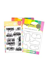 WAFFLE FLOWER WAFFLE FLOWER MIXED SENTIMENTS CLEAR STAMP SET AND DIE COMBO