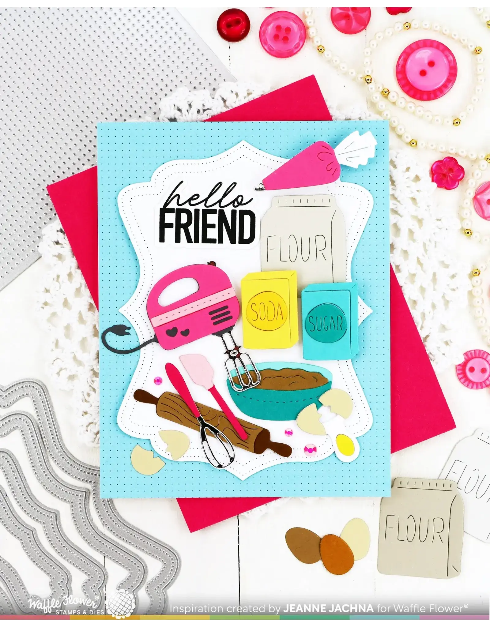 WAFFLE FLOWER WAFFLE FLOWER MIXED SENTIMENTS CLEAR STAMP SET AND DIE COMBO