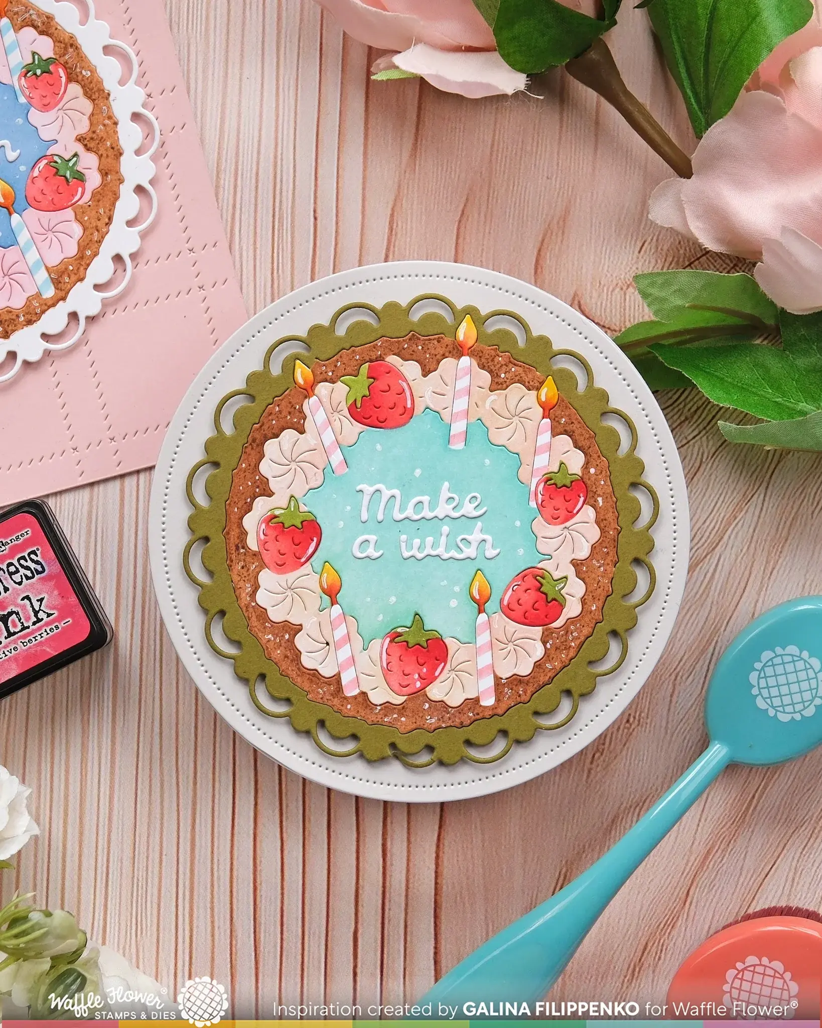 WAFFLE FLOWER WAFFLE FLOWER CAKE FOCAL DIE-N-STENCIL