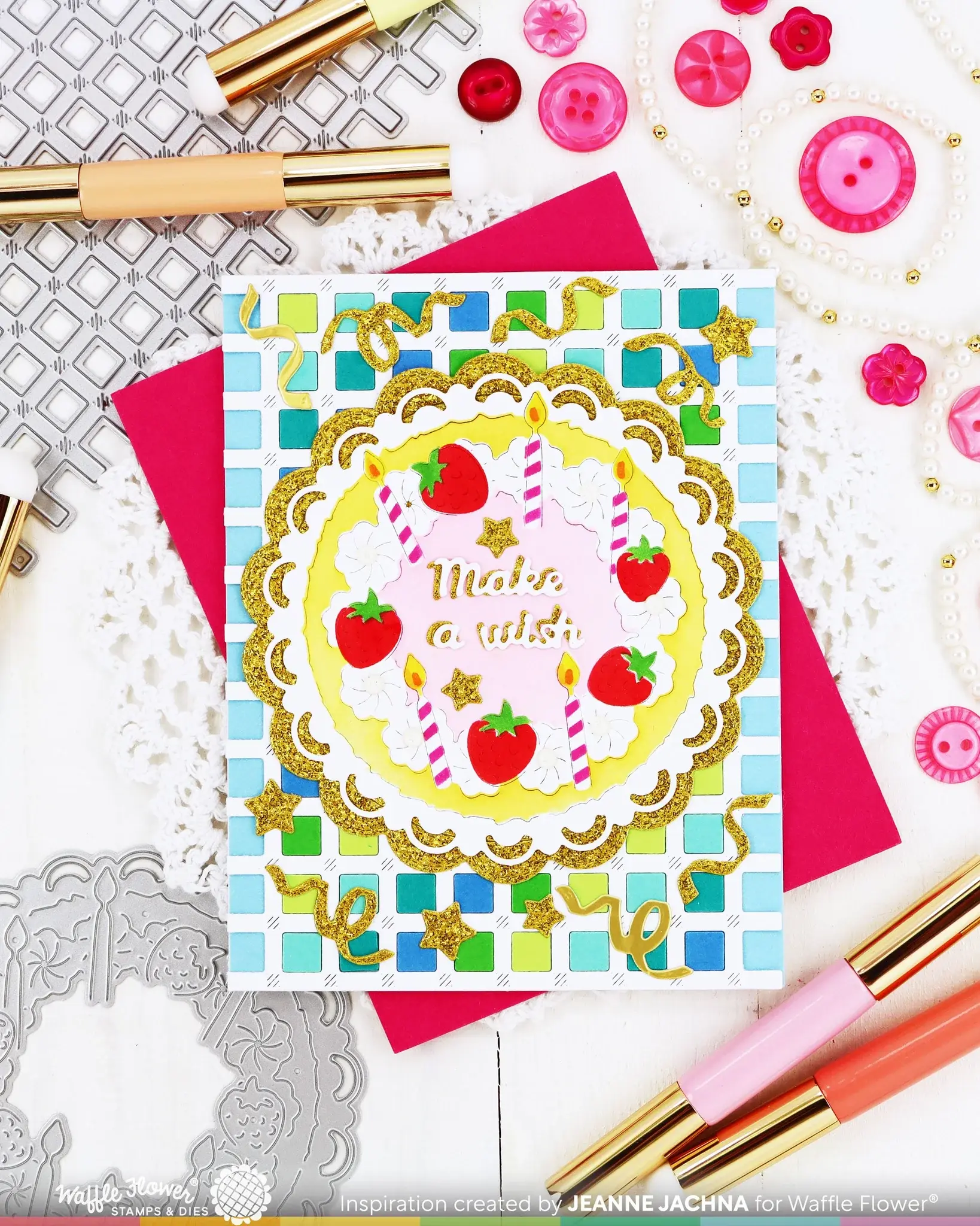 WAFFLE FLOWER WAFFLE FLOWER CAKE FOCAL DIE-N-STENCIL
