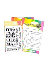 WAFFLE FLOWER WAFFLE FLOWER BAKED WITH LOVE SENTIMENTS CLEAR STAMP SET AND DIE COMBO