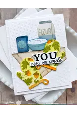 WAFFLE FLOWER WAFFLE FLOWER BAKED WITH LOVE SENTIMENTS CLEAR STAMP SET AND DIE COMBO