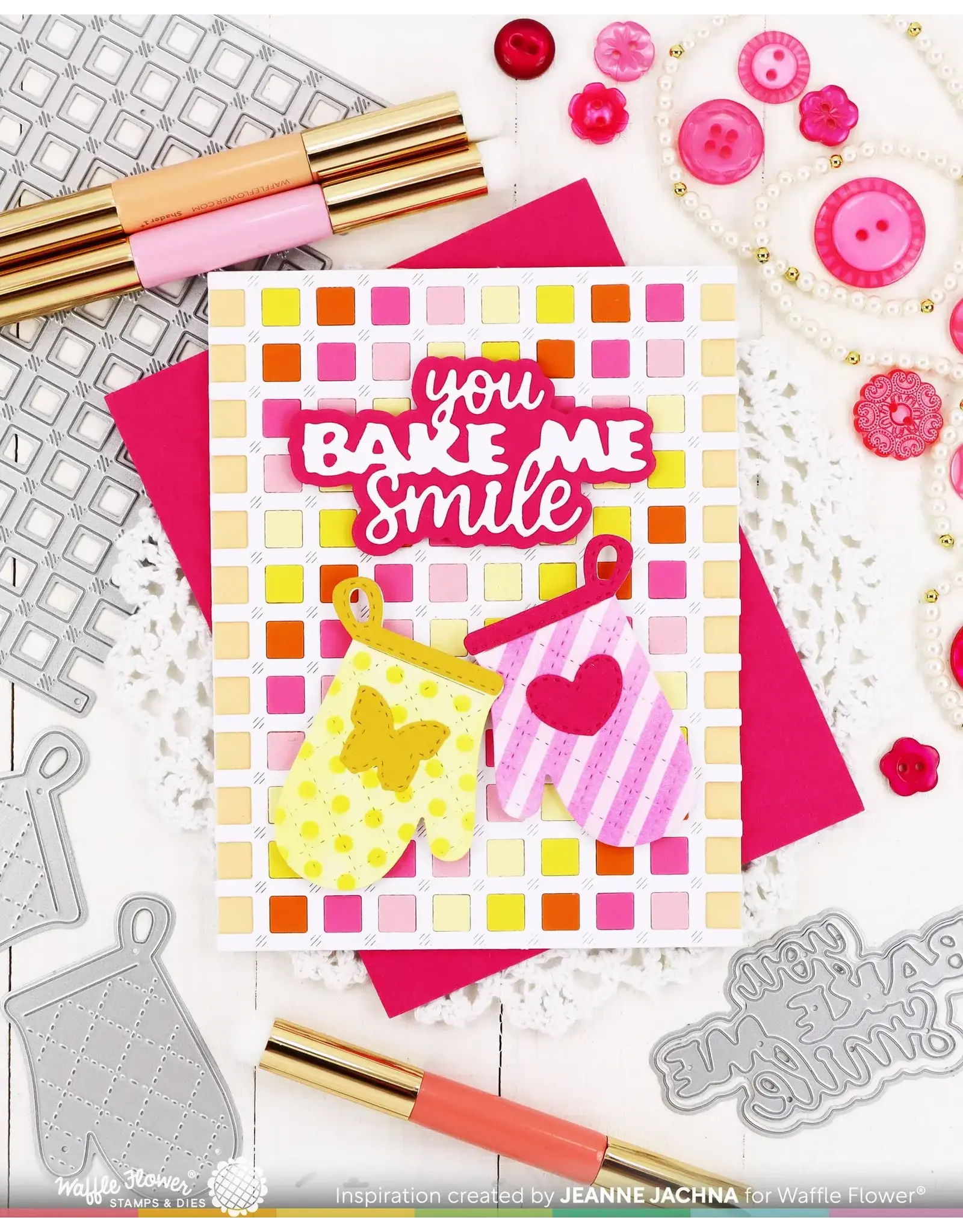 WAFFLE FLOWER WAFFLE FLOWER BAKE ME HAPPY WORD DIE SET
