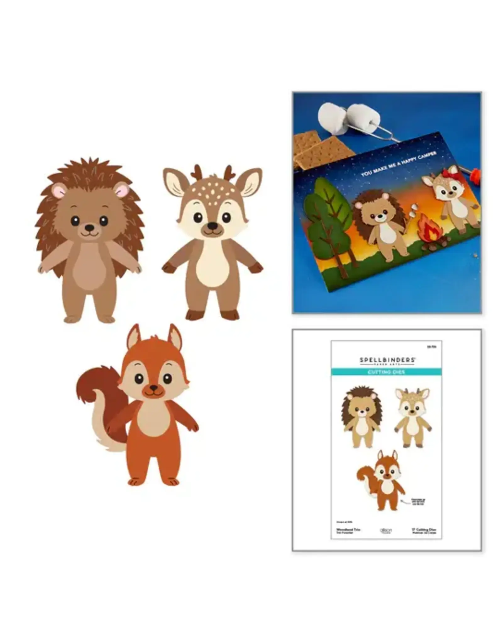 SPELLBINDERS SPELLBINDERS ALLISON FRAZIER WOODLAND TRIO ETCHED DIE SET