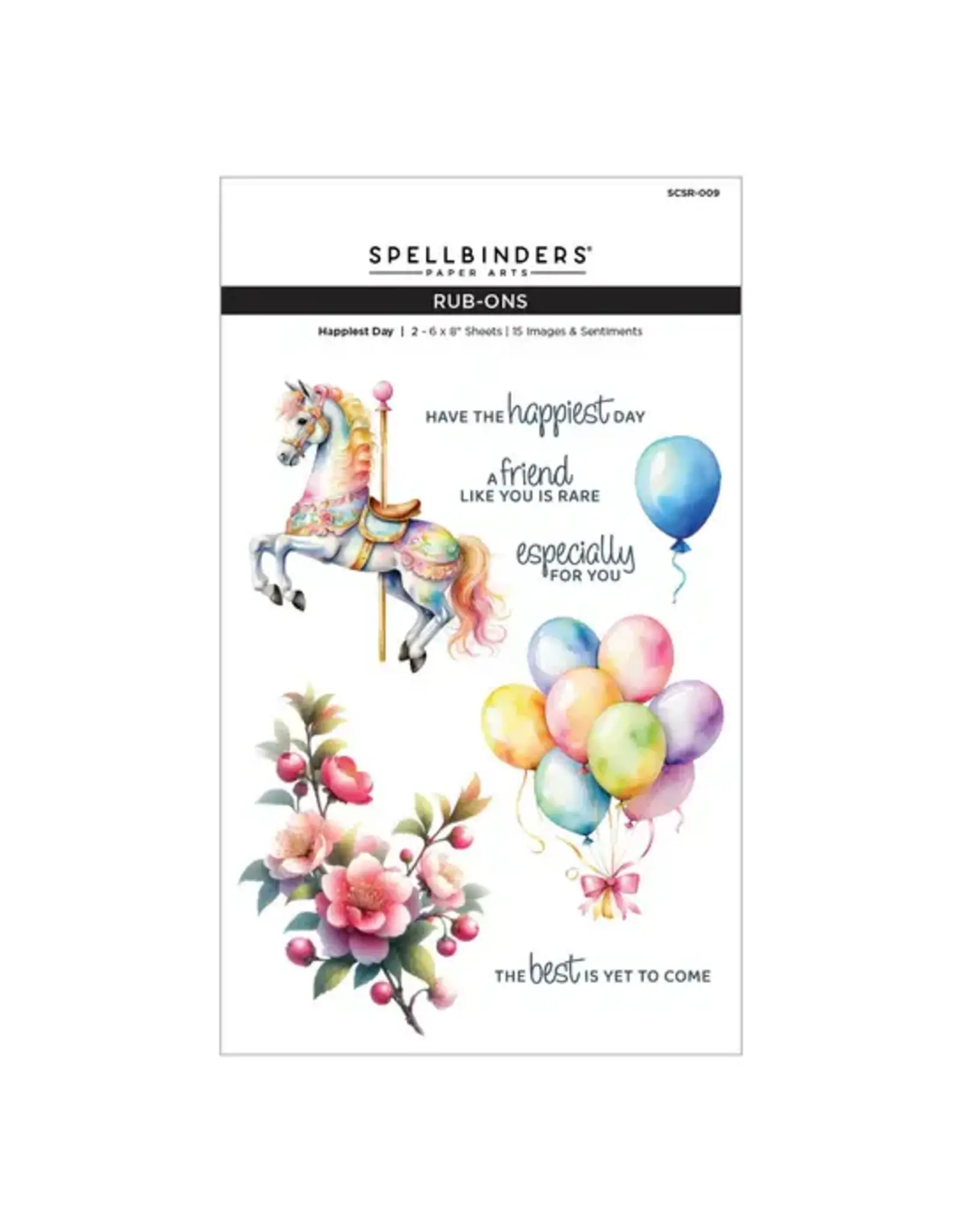 SPELLBINDERS SPELLBINDERS HAPPIEST DAY RUB-ON TRANSFERS