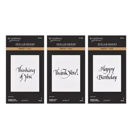 SPELLBINDERS SPELLBINDERS BETTERPRESS UPRIGHT ITALIC EVERYDAY SENTIMENTS PRESS + FOIL PLATE BUNDLE