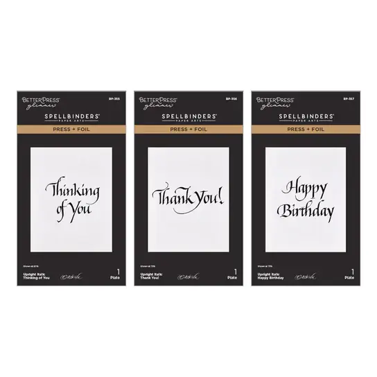 SPELLBINDERS SPELLBINDERS BETTERPRESS UPRIGHT ITALIC EVERYDAY SENTIMENTS PRESS + FOIL PLATE BUNDLE