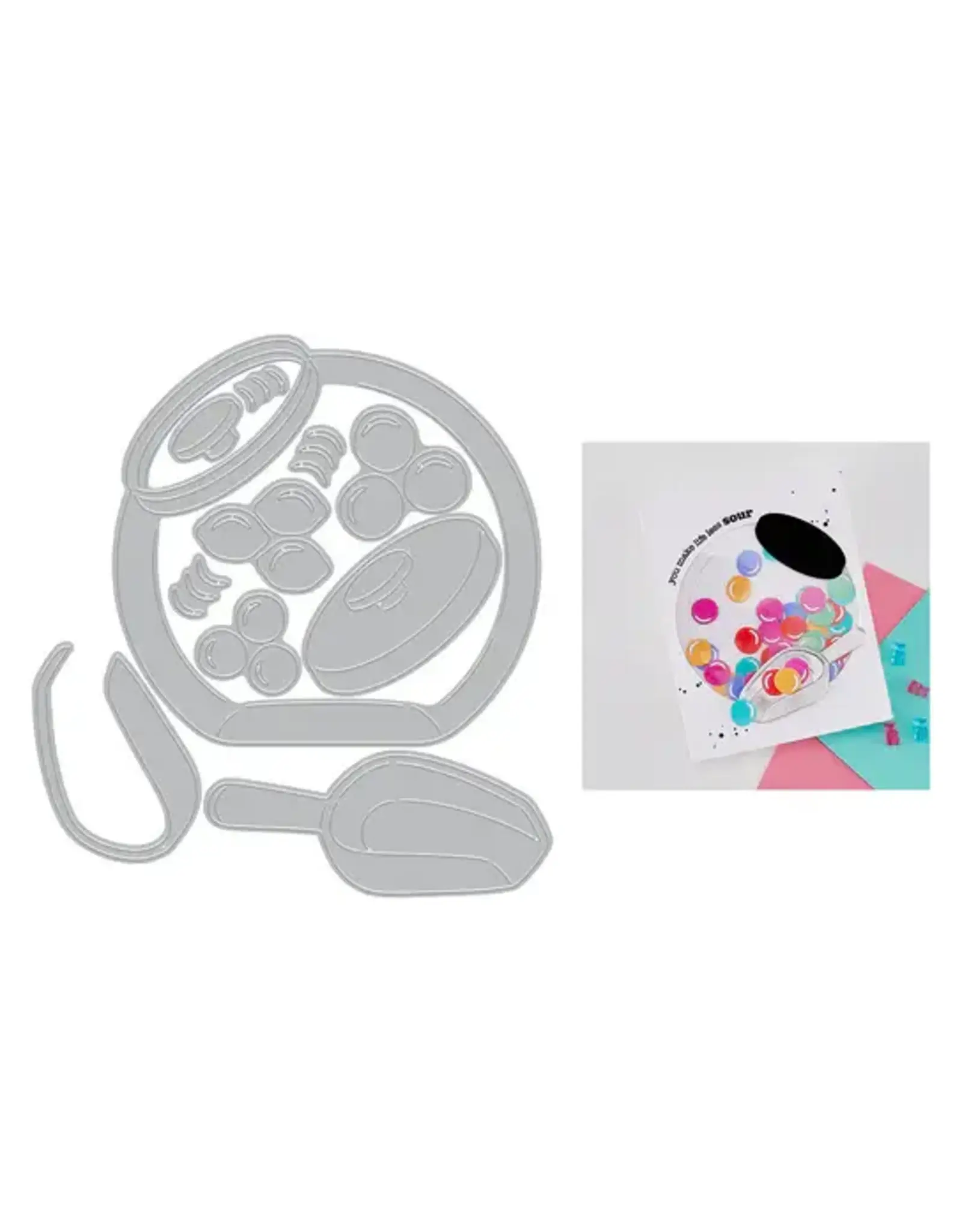 HERO ARTS HERO ARTS CARLY TEE PENNY CANDY JAR DIE SET