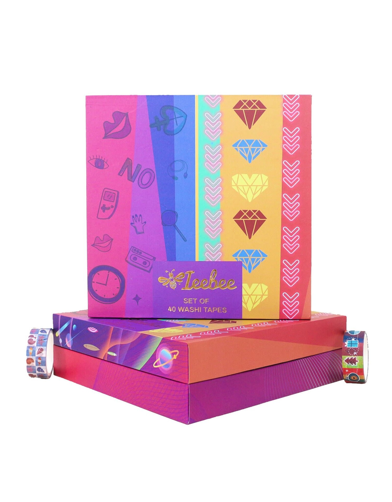 IEEBEE IEEBEE VIVID PARADISE WASHI TAPE SET 40/PK