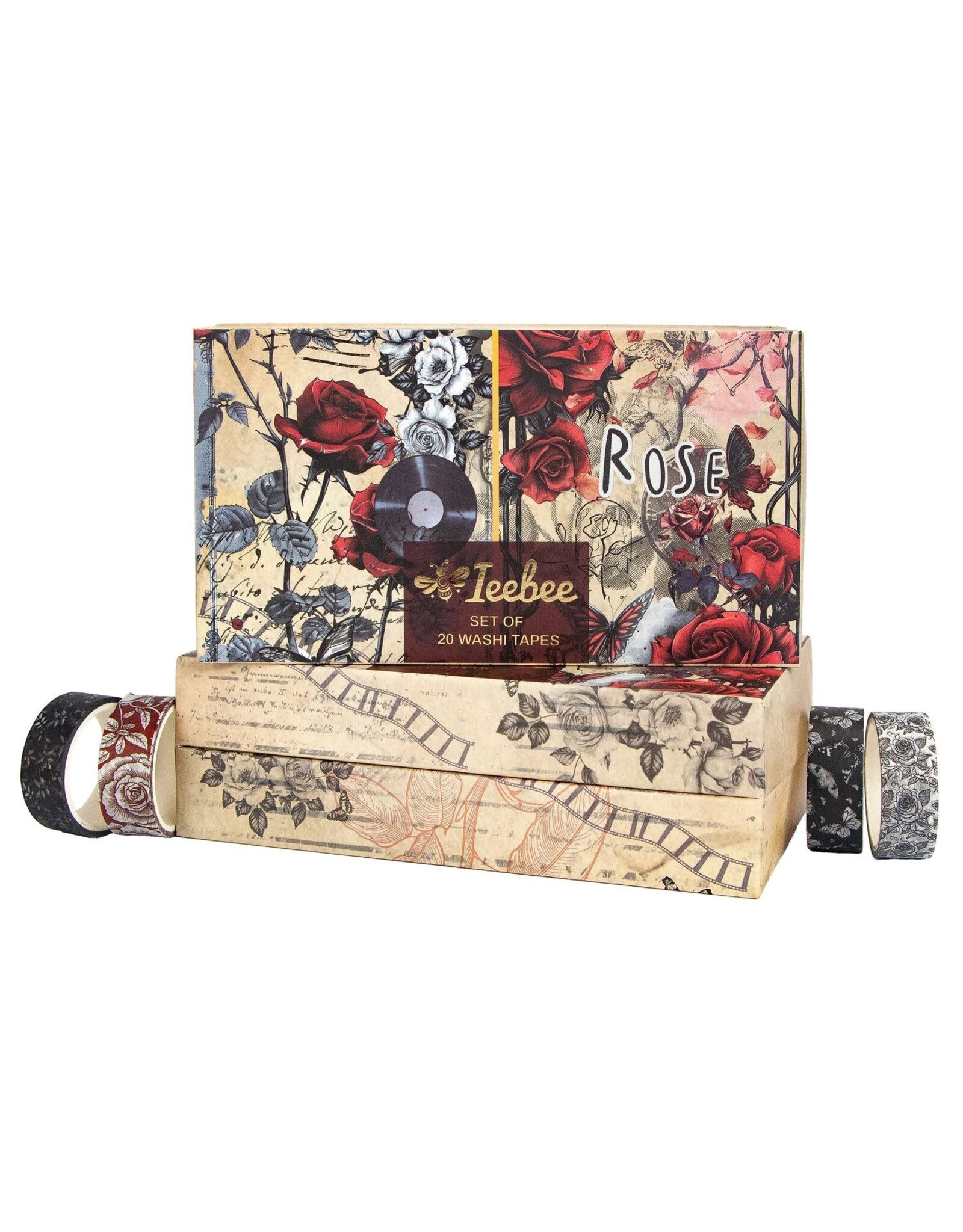 IEEBEE IEEBEE ROSE REVERIE WASHI TAPE SET 20/PK