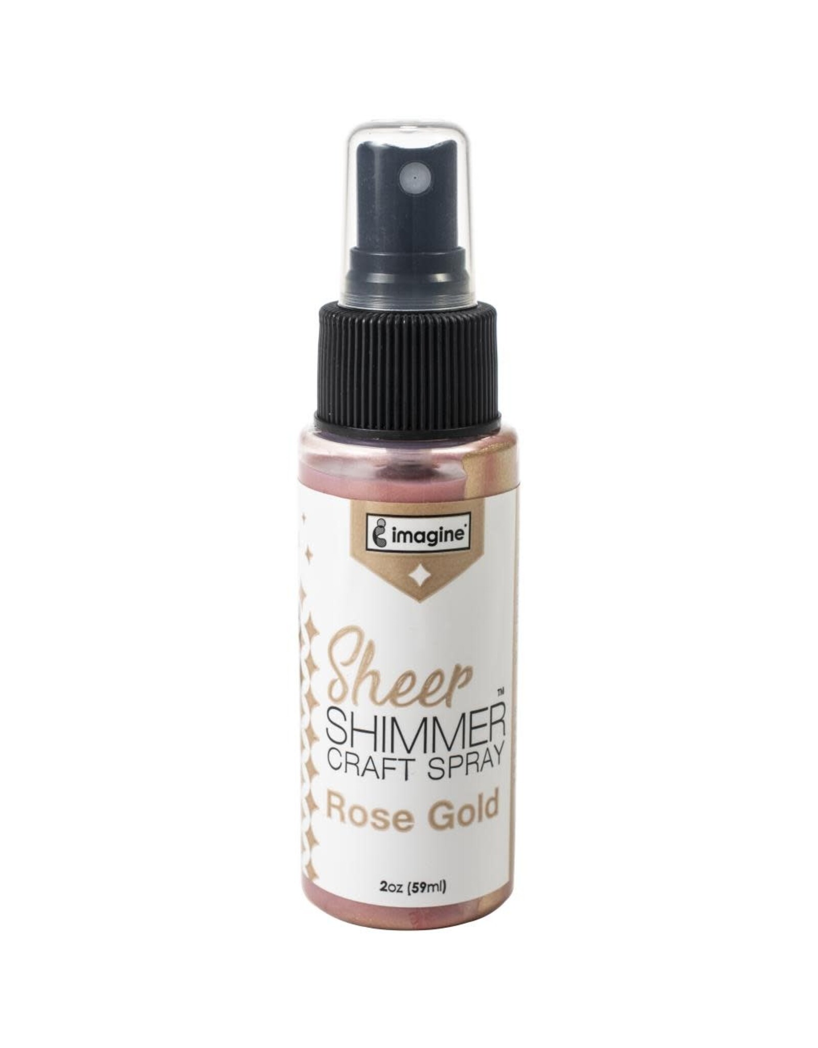 IMAGINE CRAFTS IMAGINE ROSE GOLD SHEER SHIMMER CRAFT SPRAY 2 OZ