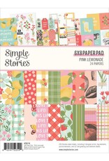 SIMPLE STORIES SIMPLE STORIES PINK LEMONADE 6x8 PAPER PAD 24 SHEETS