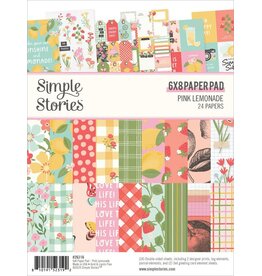 SIMPLE STORIES SIMPLE STORIES PINK LEMONADE 6x8 PAPER PAD 24 SHEETS