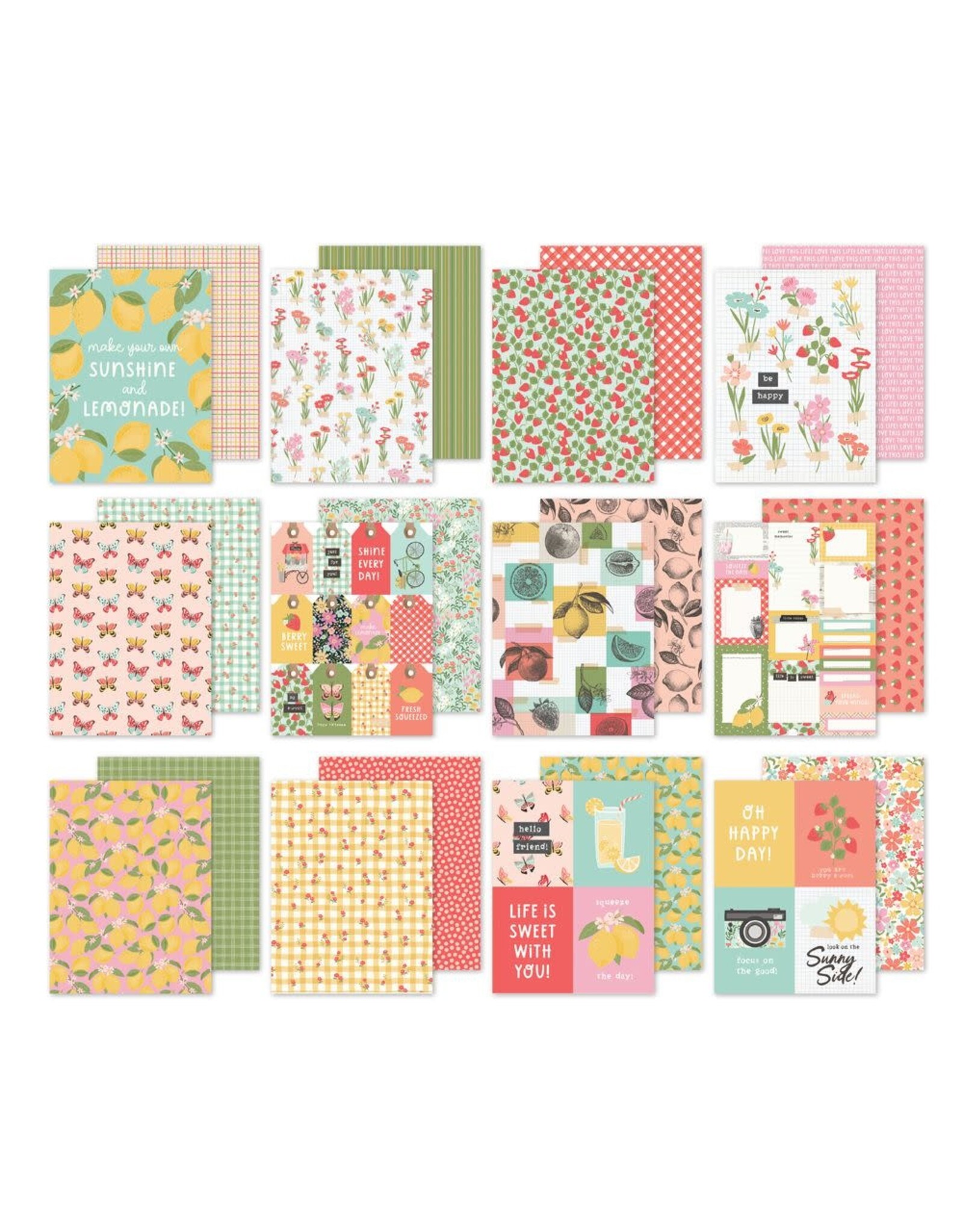 SIMPLE STORIES SIMPLE STORIES PINK LEMONADE 6x8 PAPER PAD 24 SHEETS