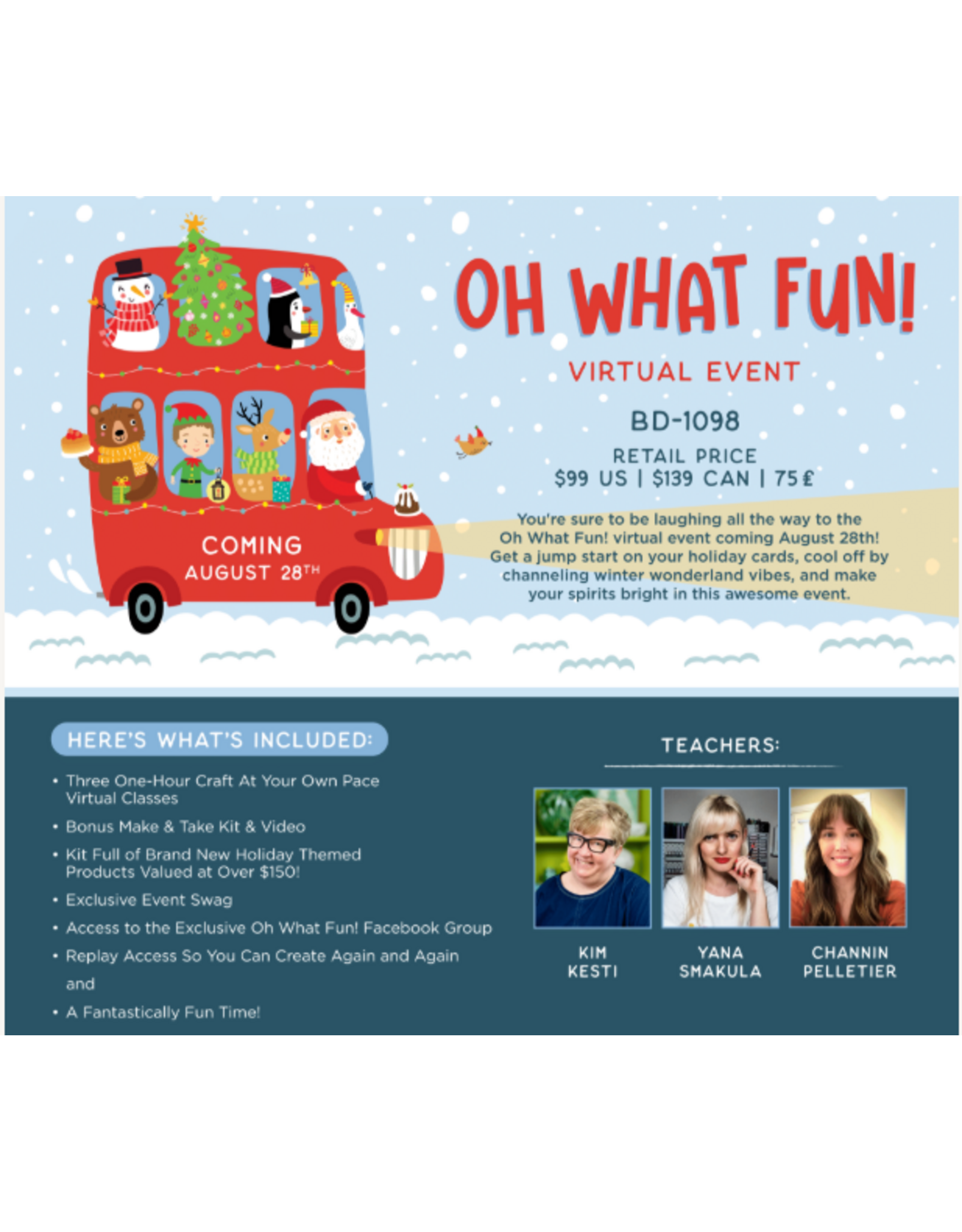 SPELLBINDERS SPELLBINDERS "OH WHAT FUN" VIRTUAL HOLIDAY CARDMAKING EVENT