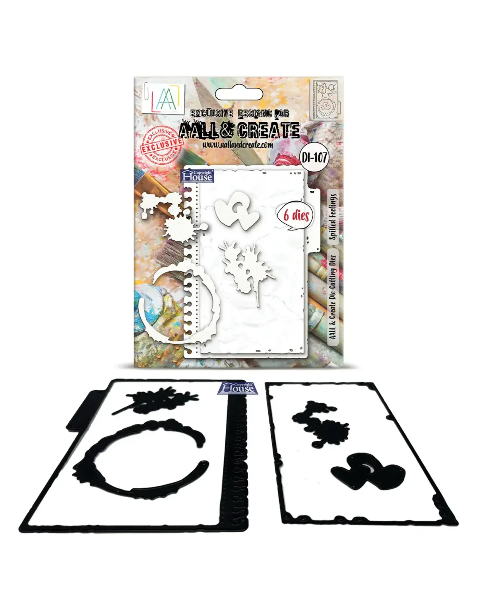AALL & CREATE AALL & CREATE #107 SPILLED FEELINGS DIE SET