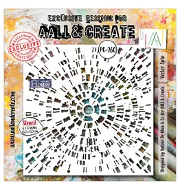 AALL & CREATE AALL & CREATE AUTOUR DE MWA #260 VECTOR SPIN 6X6 STENCIL