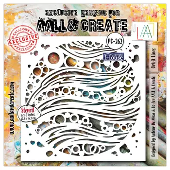 AALL & CREATE AALL & CREATE AUTOUR DE MWA #262 ORBIT LINES 6X6 STENCIL