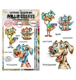 AALL & CREATE AALL & CREATE AUTOUR DE MWA #1404 YOU'RE PAWSOME A6 CLEAR STAMP SET