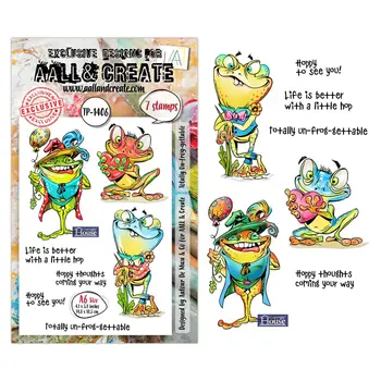 AALL & CREATE AALL & CREATE AUTOUR DE MWA #1406 TOTTALY UN-FROG-GETTABLE A6 CLEAR STAMP SET
