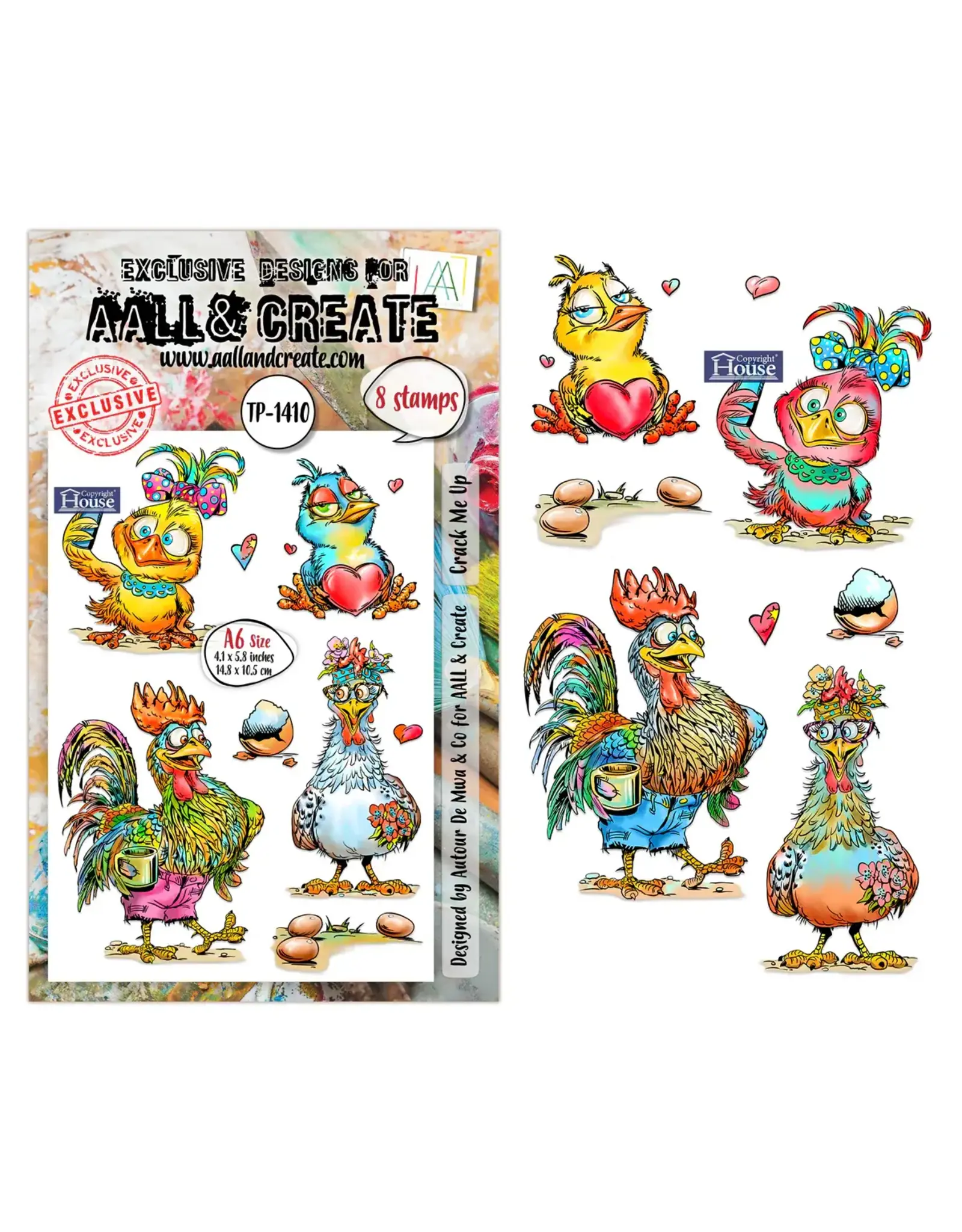 AALL & CREATE AALL & CREATE AUTOUR DE MWA #1410 CRACK ME UP A6 CLEAR STAMP SET