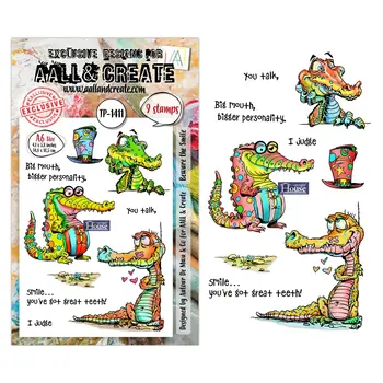 AALL & CREATE AALL & CREATE AUTOUR DE MWA #1411 BEWARE THE SMILE A6 CLEAR STAMP SET