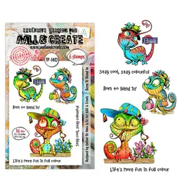 AALL & CREATE AALL & CREATE AUTOUR DE MWA #1412 BORN TO BLEND IN A6 CLEAR STAMP SET