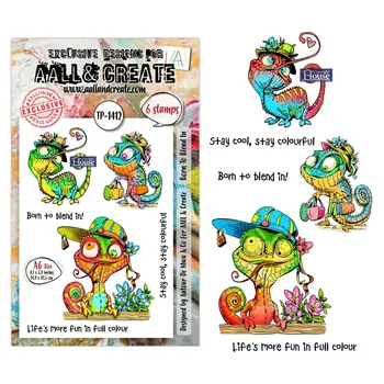 AALL & CREATE AALL & CREATE AUTOUR DE MWA #1412 BORN TO BLEND IN A6 CLEAR STAMP SET