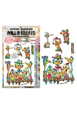 AALL & CREATE AALL & CREATE AUTOUR DE MWA #1414 CHIRPS-A-LOT A6 CLEAR STAMP SET