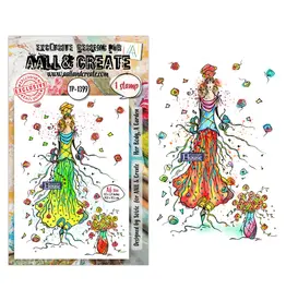 AALL & CREATE AALL & CREATE SOIZIC #1399 HER BODY, A GARDEN A6 CLEAR STAMP SET