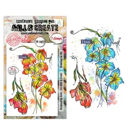AALL & CREATE AALL & CREATE SOIZIC #1402 DRAWING IN AIR A6 CLEAR STAMP SET